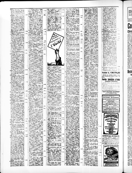 L'Unità : quotidiano degli operai e dei contadini